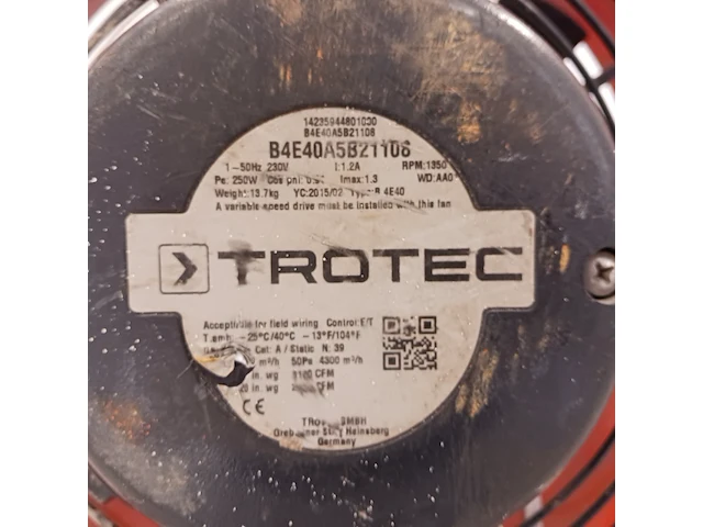 Industrieventilator 4.500m³/uur 230v, trotec, ttv 4500, 2015 - afbeelding 5 van  6