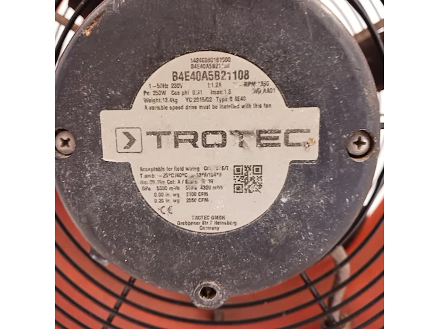Industrieventilator 4.500m³/uur 230v, trotec, ttv 4500, 2015 - afbeelding 5 van  5