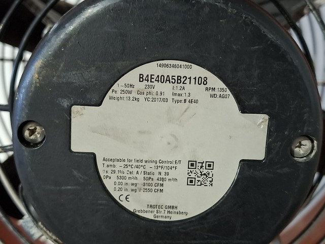 Industrieventilator 4.500m³/uur 230v trotec, ttv 4500, bouwjaar 2017 - afbeelding 3 van  4