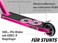 Infinity scooter , abec 9 100mm pu-wielen, roze - afbeelding 4 van  4