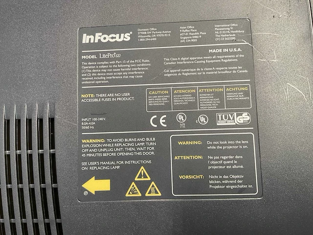 Infocus 620 litepro projector - afbeelding 7 van  7
