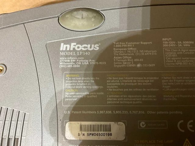 Infocus lp340 projector - afbeelding 6 van  6