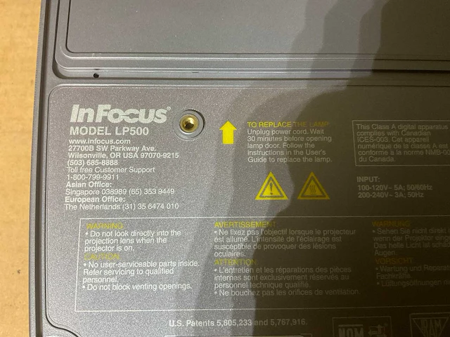 Infocus lp500 projector - afbeelding 5 van  5