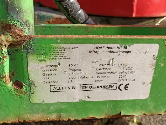 Infraplus onkruidbrander , hoaf, therm hit75, 2015 - afbeelding 6 van  8
