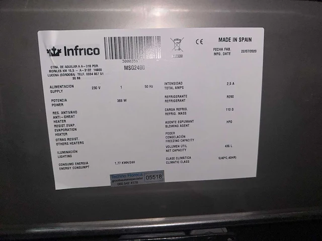 Infrico msg2400 koelwerkbank - afbeelding 3 van  4