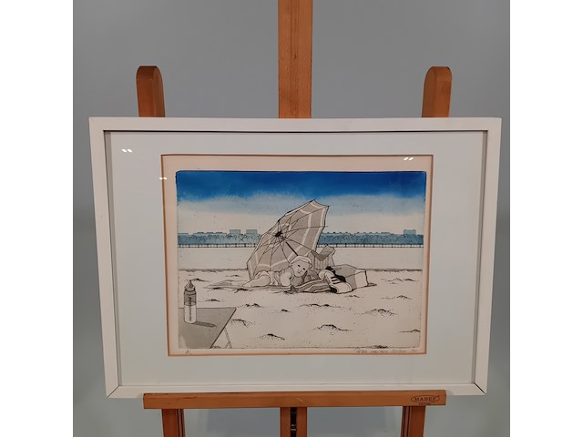 Ingelijst drukwerk, p. van der heyden, boris 8/10, 1976 - afbeelding 1 van  9