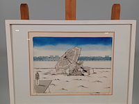 Ingelijst drukwerk, p. van der heyden, boris 8/10, 1976 - afbeelding 1 van  9