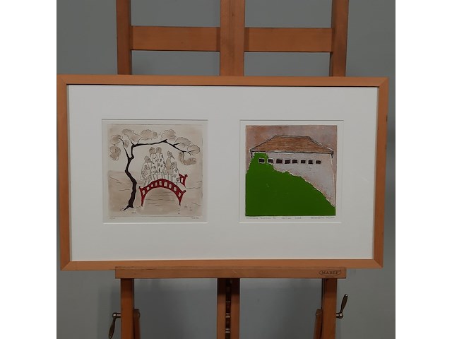 Ingelijst kunstwerk, b. palsma / j. ros - afbeelding 1 van  9