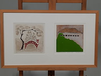 Ingelijst kunstwerk, b. palsma / j. ros - afbeelding 1 van  9