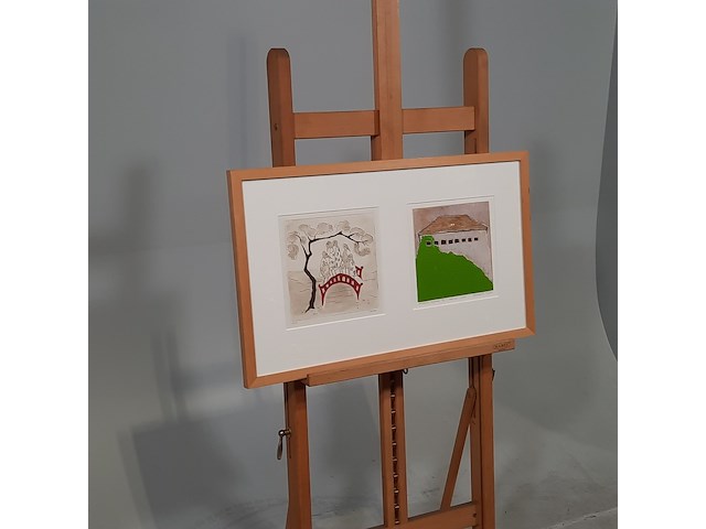 Ingelijst kunstwerk, b. palsma / j. ros - afbeelding 2 van  9