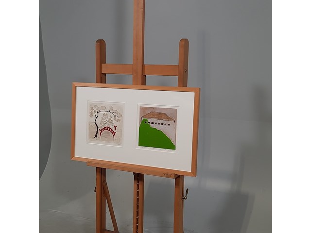 Ingelijst kunstwerk, b. palsma / j. ros - afbeelding 3 van  9