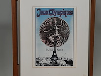 Ingelijst kunstwerk, jeux olympiques paris 1900 - afbeelding 1 van  6