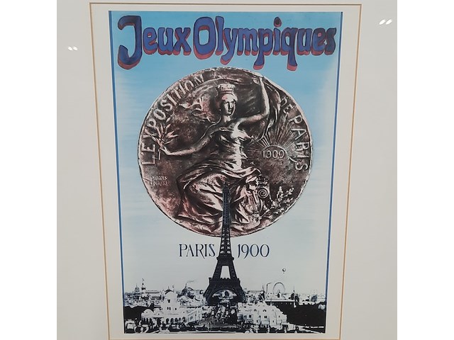 Ingelijst kunstwerk, jeux olympiques paris 1900 - afbeelding 4 van  6