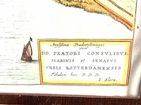 Ingelijste oude kaart rotterdam - afbeelding 3 van  5