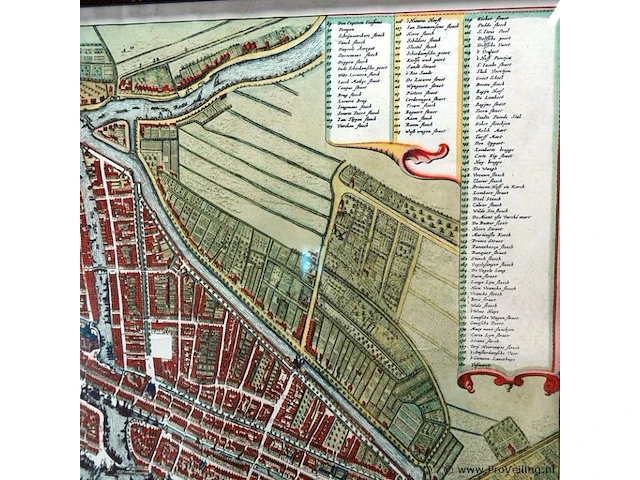 Ingelijste oude kaart rotterdam - afbeelding 4 van  5