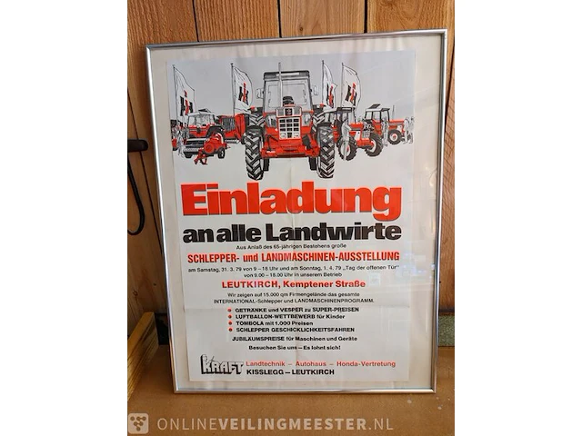 Ingelijste poster einladung an alle landwirte - afbeelding 1 van  5