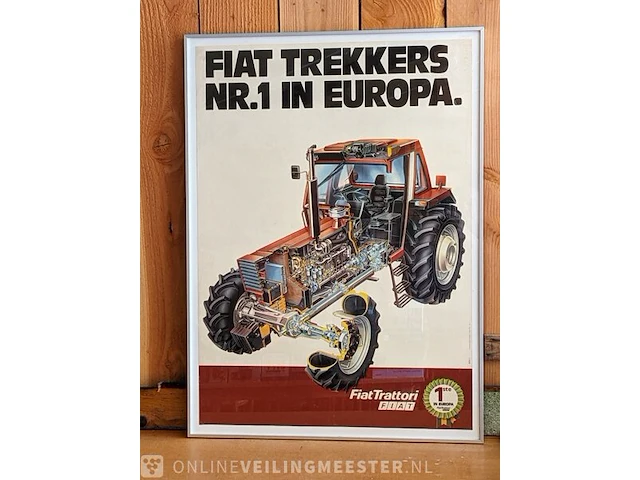 Ingelijste poster fiat trekkers, nr 1 in europa - afbeelding 1 van  6