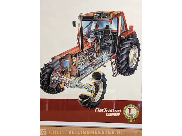Ingelijste poster fiat trekkers, nr 1 in europa - afbeelding 2 van  6