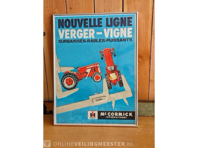 Ingelijste poster mc cormick international, nouvelle ligne verger-vigne, bouwjaar 1954 - afbeelding 1 van  4