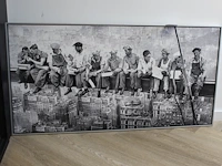 Ingelijste prent op doek. afmeting 122 x 63 cm. - afbeelding 2 van  2