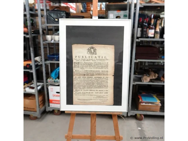 Ingelijste publicatie uit 1769 - afbeelding 1 van  5