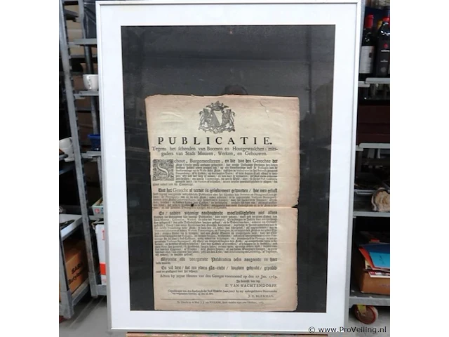 Ingelijste publicatie uit 1769 - afbeelding 2 van  5