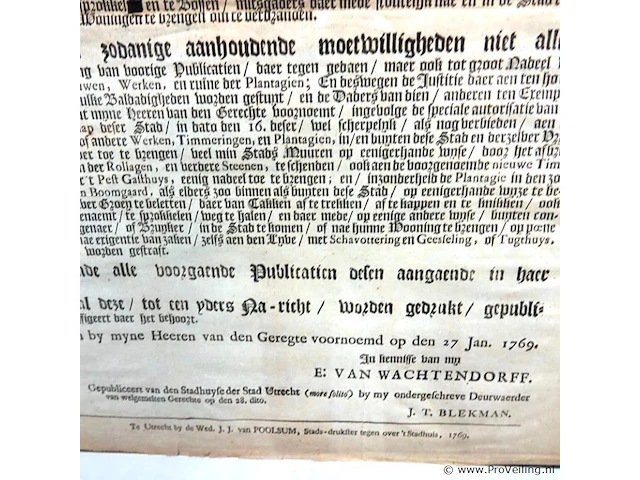 Ingelijste publicatie uit 1769 - afbeelding 4 van  5