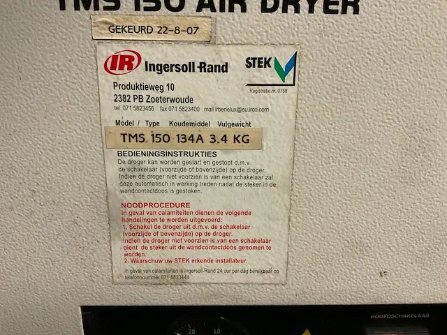 Ingersoll- rand tms 150 persluchtdroger - afbeelding 5 van  6