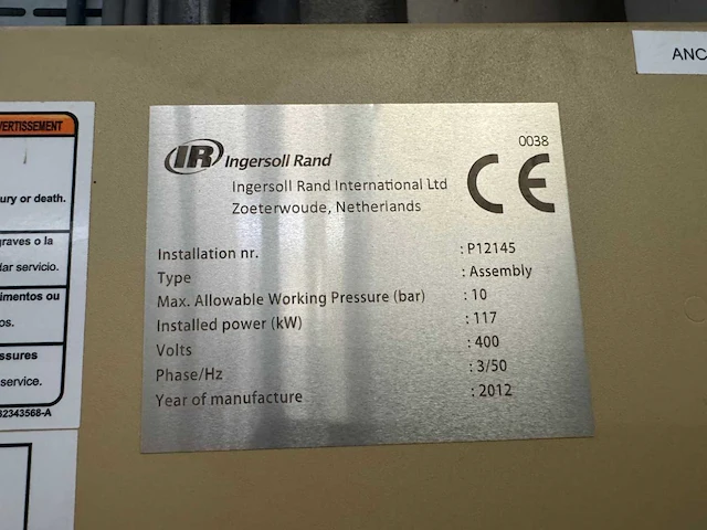Ingersoll rand compressor bediening - afbeelding 8 van  10