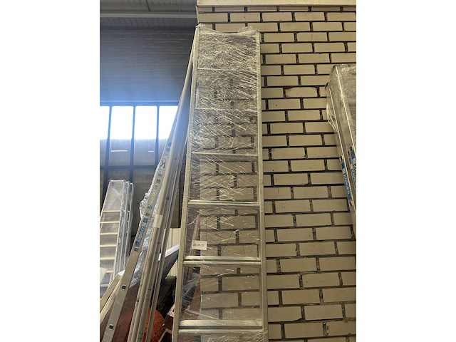Inhangladders voor stellingkasten met gefelste treden 10 treden zarges, saferstep lh 1041360 - afbeelding 2 van  4