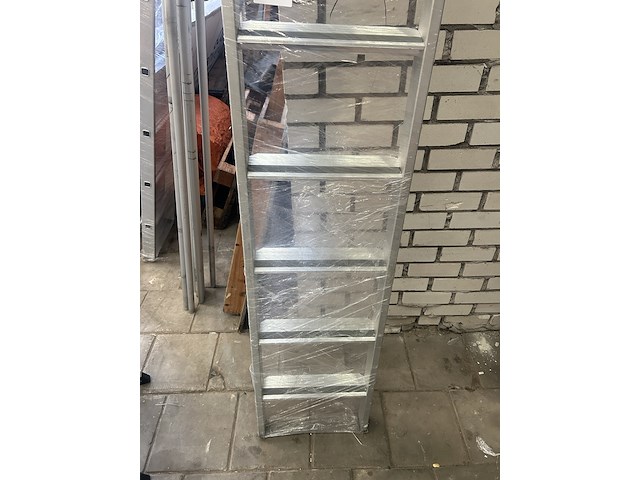 Inhangladders voor stellingkasten met gefelste treden 10 treden zarges, saferstep lh 1041360 - afbeelding 3 van  4