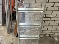 Inhangladders voor stellingkasten met gefelste treden 10 treden zarges, saferstep lh 1041360 - afbeelding 3 van  4