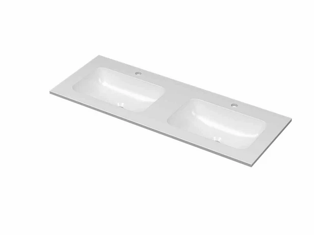Ink aspekt wastafel dubbel wit 121cm - afbeelding 1 van  2