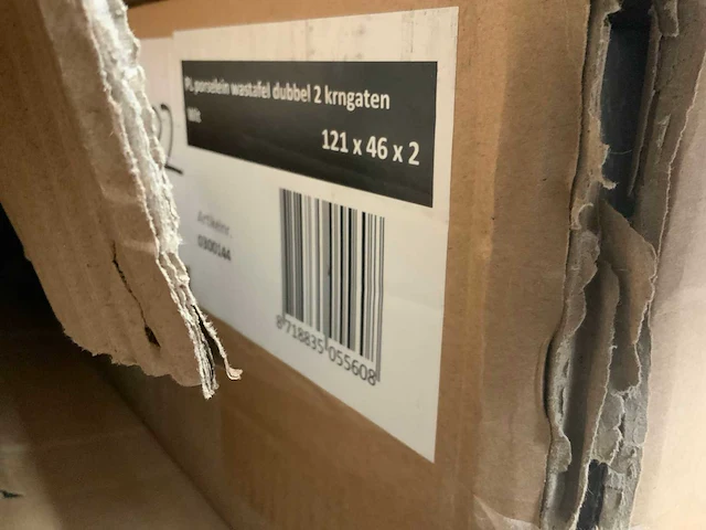 Ink aspekt wastafel dubbel wit 121cm - afbeelding 2 van  2