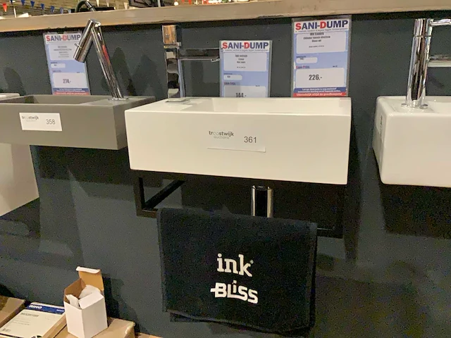 Ink contra wastafel met kraan en frame - afbeelding 1 van  8