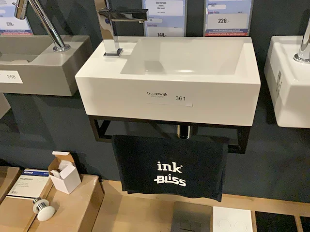 Ink contra wastafel met kraan en frame - afbeelding 2 van  8