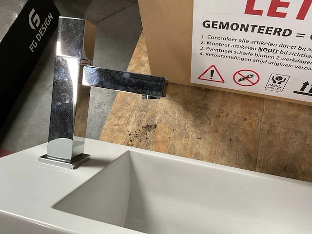 Ink contra wastafel met kraan en frame - afbeelding 6 van  8