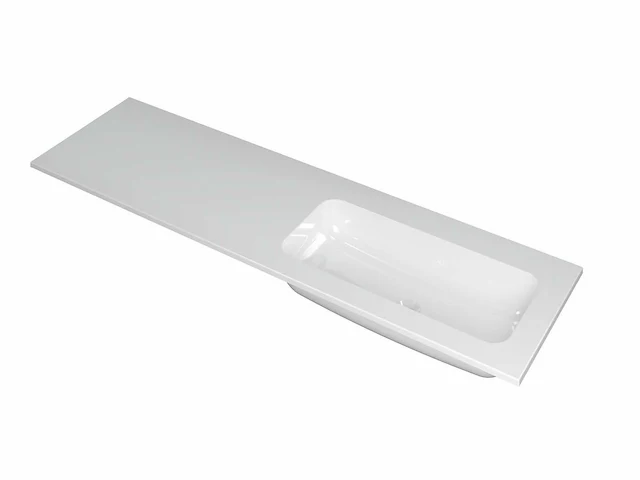 Ink faktor wastafel polystone rechts zonder kraangat 160cm - afbeelding 1 van  3