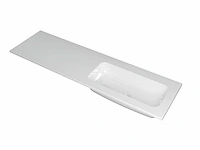 Ink faktor wastafel polystone rechts zonder kraangat 160cm - afbeelding 1 van  3