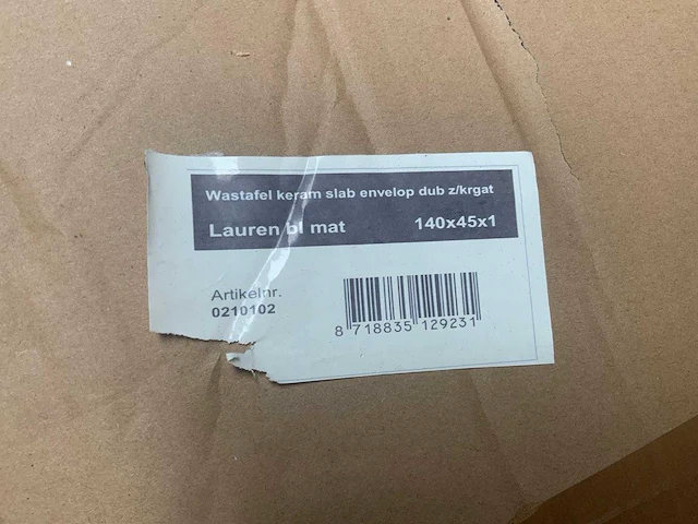 Ink lauren wastafel 140cm dubbel zwart - afbeelding 3 van  3