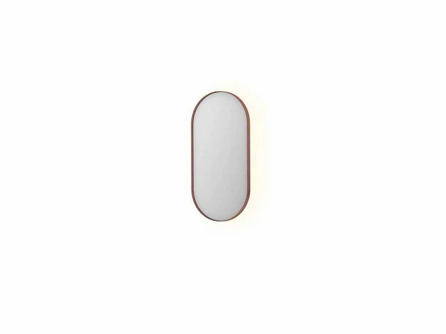 Ink ovaal in kader mat goud geborsteld led spiegel (2x) - afbeelding 1 van  4