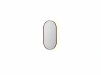 Ink ovaal in kader mat goud geborsteld led spiegel (2x) - afbeelding 1 van  4