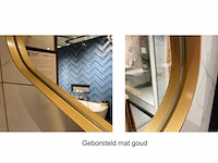 Ink ovaal in kader mat goud geborsteld led spiegel (2x) - afbeelding 3 van  4