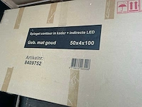 Ink ovaal in kader mat goud geborsteld led spiegel - afbeelding 3 van  5