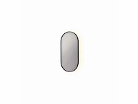 Ink ovaal in kader mat zwart led spiegel - afbeelding 3 van  5