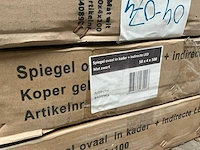 Ink ovaal in kader mat zwart led spiegel - afbeelding 5 van  5