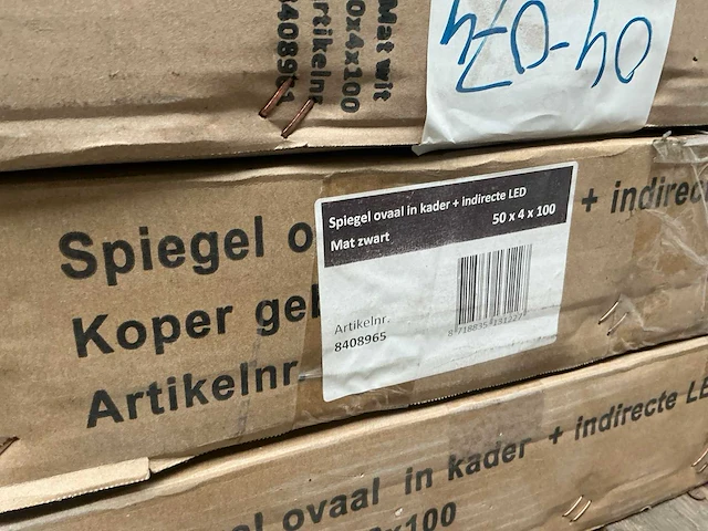 Ink ovaal in kader mat zwart led spiegel - afbeelding 5 van  5