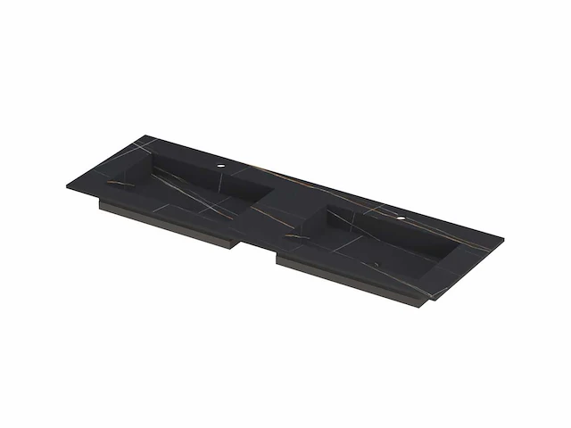 Ink post wastafel keramisch 140cm lauren black - afbeelding 1 van  3