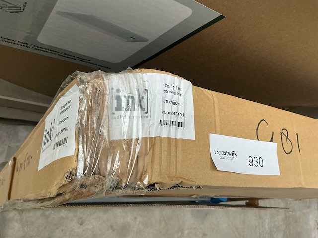 Ink sn75 badkamer spiegel streepdecor 60x70cm - afbeelding 2 van  4