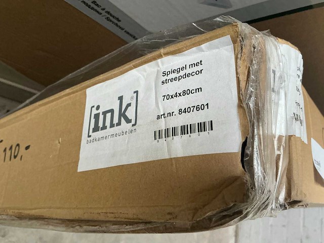 Ink sn75 badkamer spiegel streepdecor 60x70cm - afbeelding 3 van  4